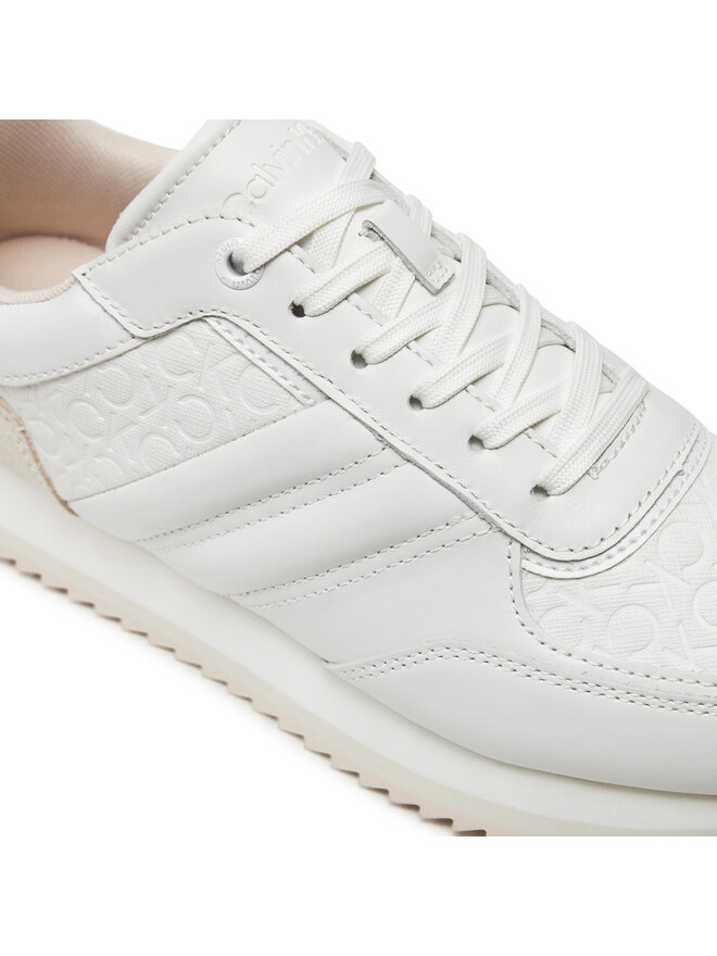 Calvin Klein Снікерcи Calvin Klein Runner Lace Up Saff Mono HW0HW02102 Білий