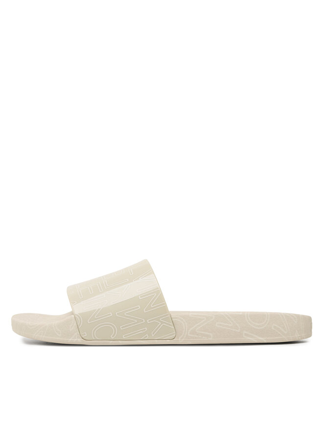 Calvin Klein Pantoletten Calvin Klein Pool Slide Rubber HM0HM01062 Creme