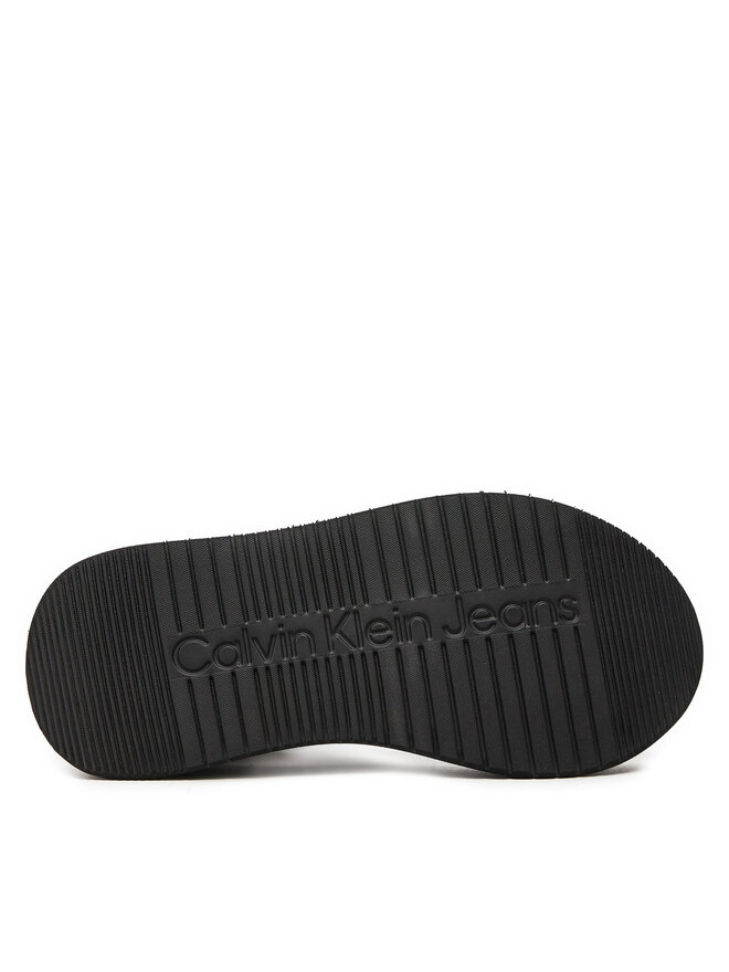 Calvin Klein Jeans Sandalen Calvin Klein Jeans Sandal Velcro Webbing In Mtl YW0YW01480 Schwarz