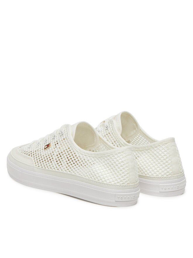 Tommy Hilfiger Sneakersy Tommy Hilfiger Th Open Mesh Vulc Sneaker FW0FW08684 Biały