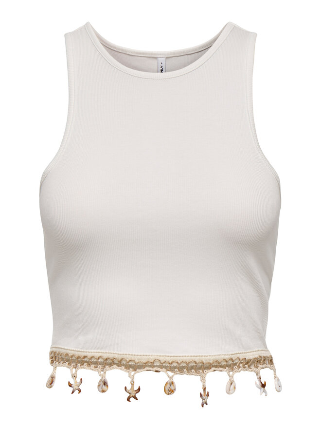 ONLY ONLY Felső Shelly 15325019 Fehér Slim Fit
