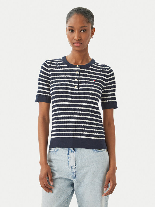 Tommy Hilfiger Tommy Hilfiger Poloshirt WW0WW49613 Dunkelblau Slim Fit