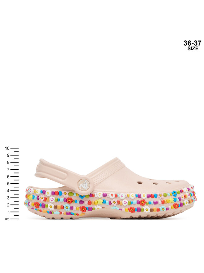 Crocs Шльопанці Crocs Classic Beaded Band 211614 Бежевий
