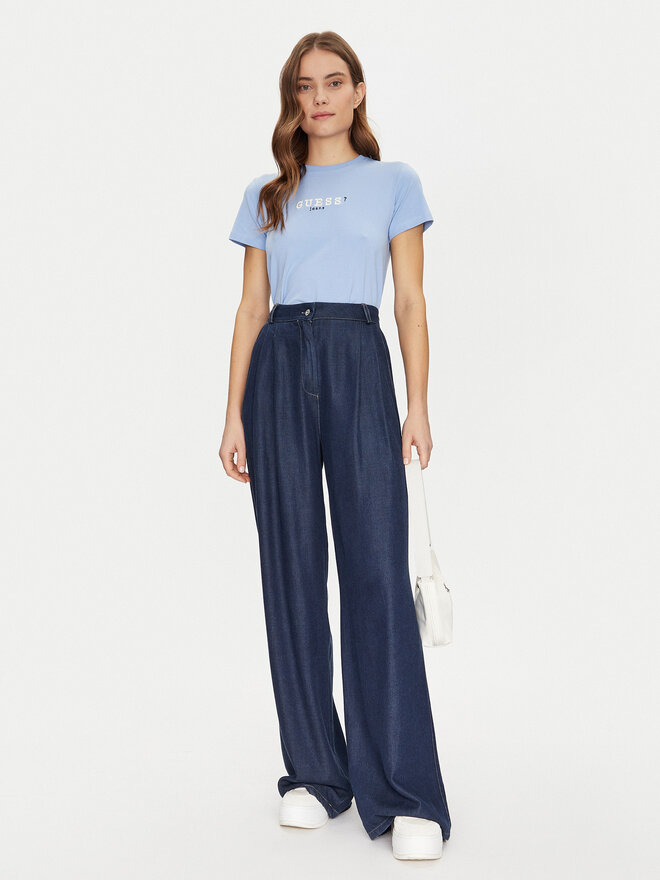 Guess Jeans Guess Jeans Marškinėliai W5RI54 J1314 Mėlyna Regular Fit