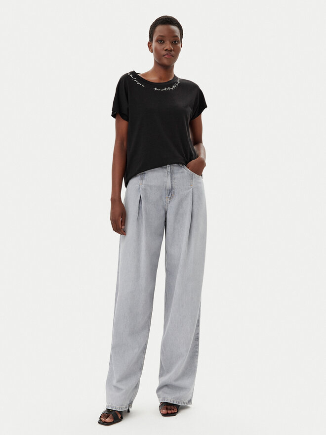 Liu Jo Sport Liu Jo Sport Póló TA5268 JS005 Fekete Regular Fit