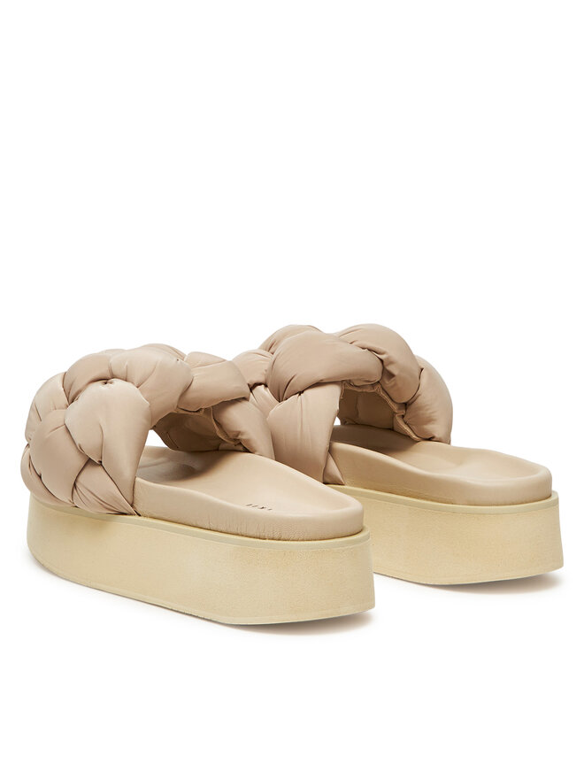 Inuikii Šľapky Inuikii Puffer Braided 70103-177 Béžová