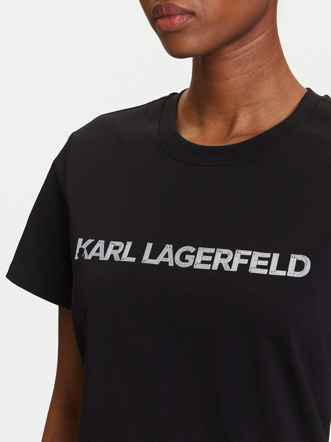 KARL LAGERFELD KARL LAGERFELD Camiseta A3W17102 Negro Regular Fit