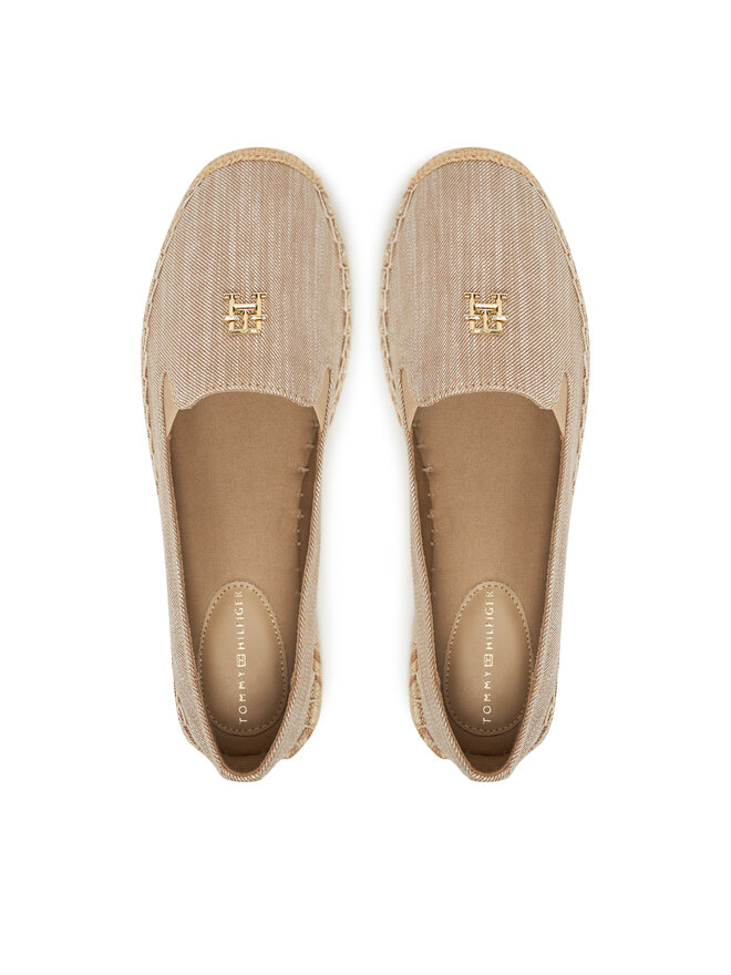 Tommy Hilfiger Espadryle Tommy Hilfiger Chambray Espadrille FW0FW08539 Beżowy