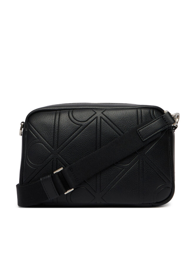 Calvin Klein Umhängetasche Calvin Klein Emblem Aop Emboss Camera Bag LV04D3330G Schwarz