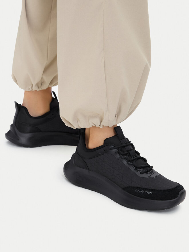 Calvin Klein Sneakers Calvin Klein Light Eva Runn Laceup Aop HW0HW03292 Schwarz