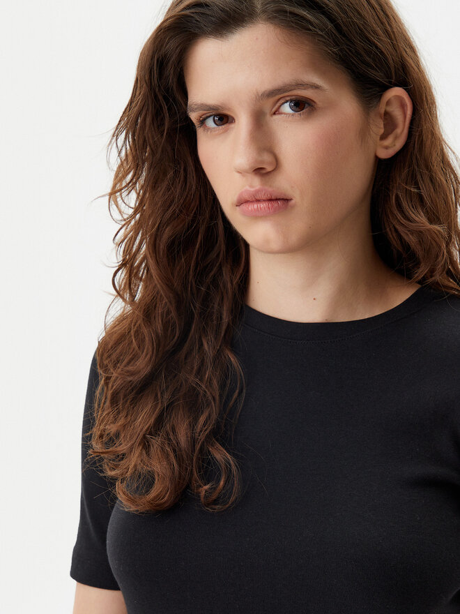 Gap Gap Marškinėliai 679172-00 Juoda Stretch Fit