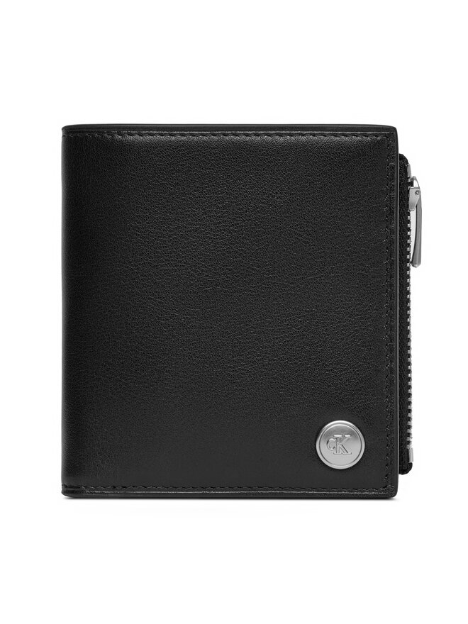 Calvin Klein Veľká pánska peňaženka Calvin Klein Jeans Hardware Compact Zip Walle LV04G1078G Čierna