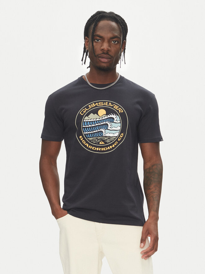 Quiksilver Quiksilver Póló Ev Three Seas Ss EQYZT08051 Sötétkék Regular Fit