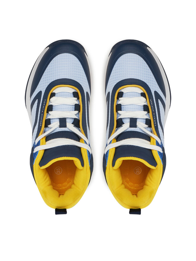 Tommy Hilfiger Сникърси Tommy Hilfiger Low Cut Lace-Up T3B9-33884-1695 Тъмносин