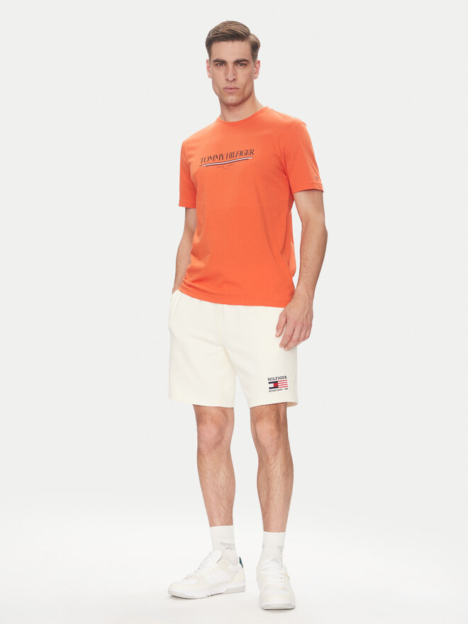 Tommy Hilfiger Tommy Hilfiger Marškinėliai Brand Love MW0MW40324 Oranžinė Regular Fit