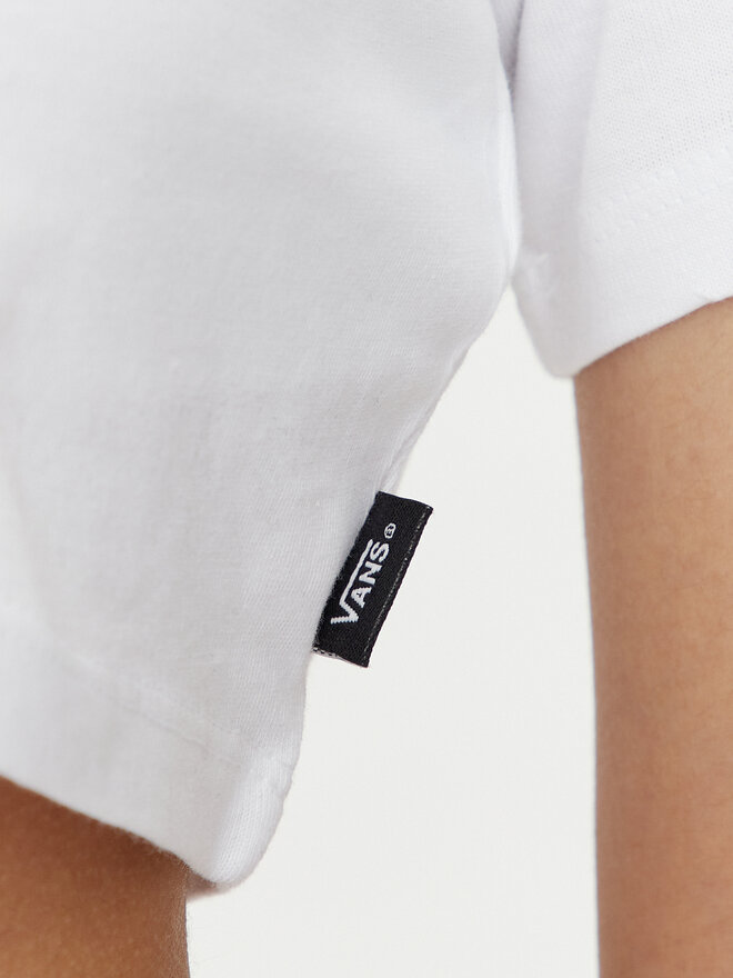 Vans Vans Majica Flying V Crew Crop Ii VN000GFF Bela Regular Fit