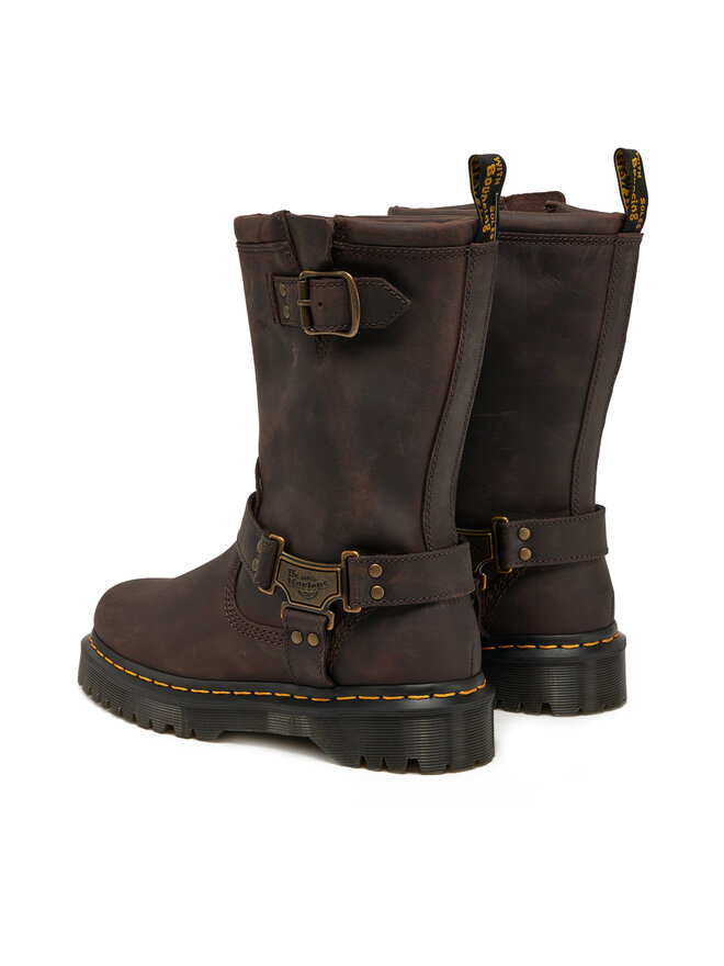 Dr. Martens Botki Dr. Martens Anistone Tall Leather Biker31901201 Brązowy