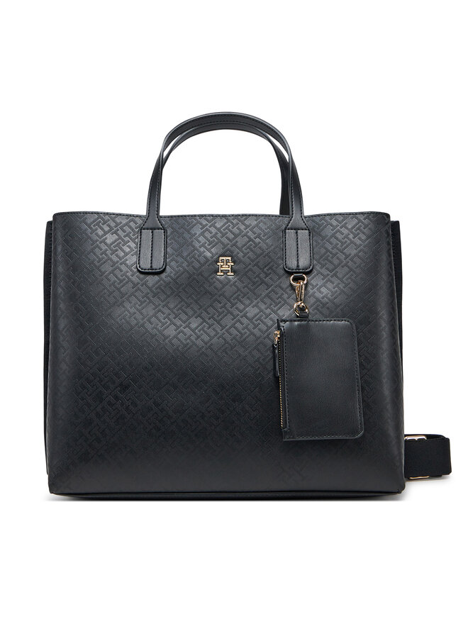 Tommy Hilfiger Bolso Tommy Hilfiger Th Distinct Satchel Mono AW0AW17174 Negro