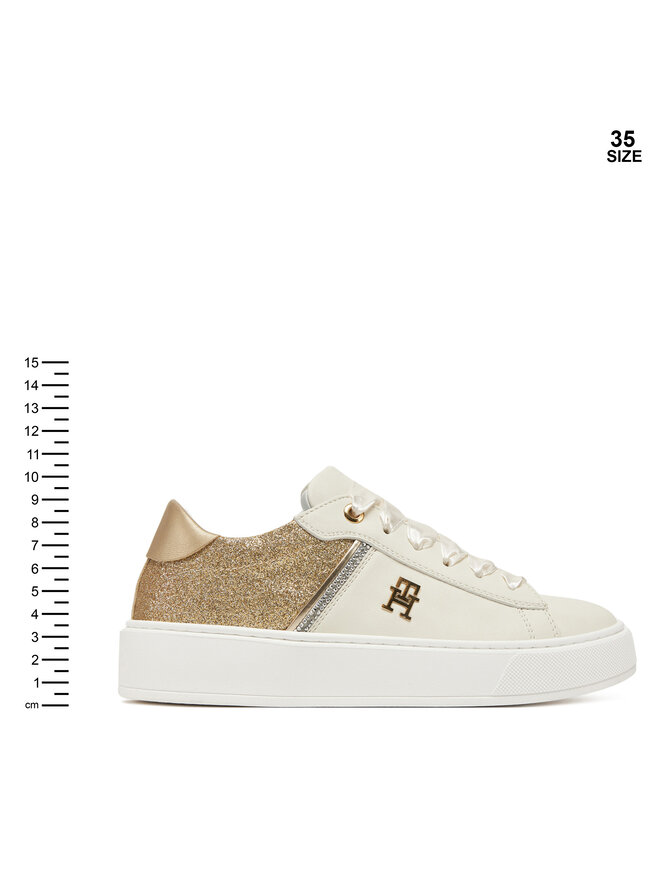 Tommy Hilfiger Sneakersy Tommy Hilfiger Low Cut Lace UP T4A9-33935-1281X024 Biały