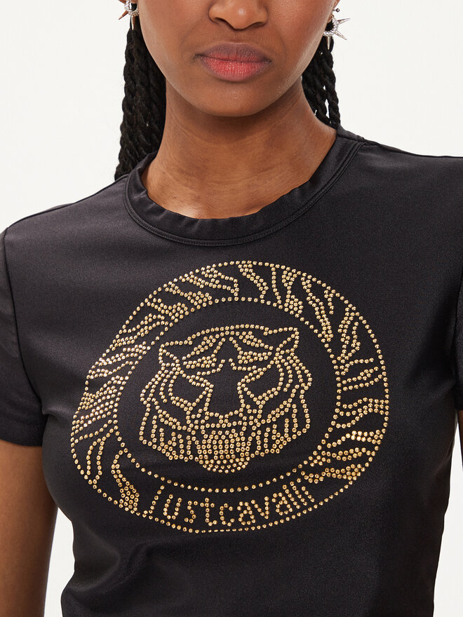 Just Cavalli Just Cavalli T-Shirt 76PAH607 Μαύρο Regular Fit