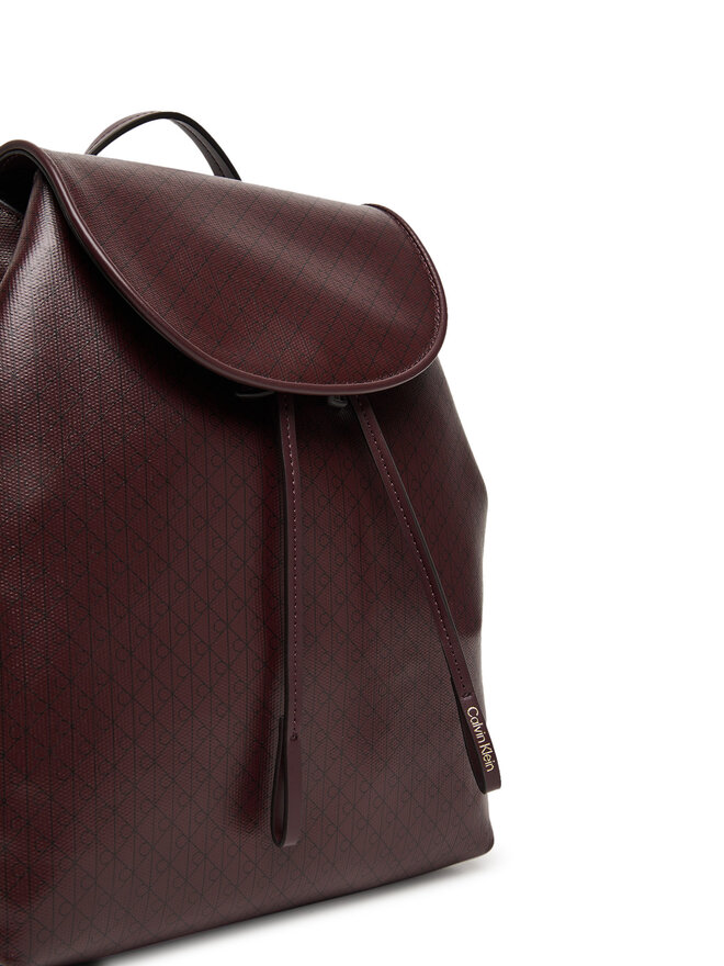 Calvin Klein Раница Calvin Klein Emblem Aop Flap Backpack LV04F3271G Бордо