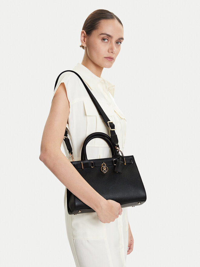 Tommy Hilfiger Táska Tommy Hilfiger American Icon Mini Tote Leather AW0AW17188 Fekete