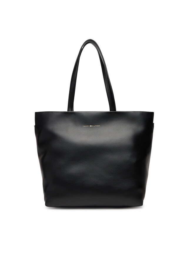 Tommy Hilfiger Τσάντα Tommy Hilfiger Th Logotape Tote AW0AW17693 Μαύρο