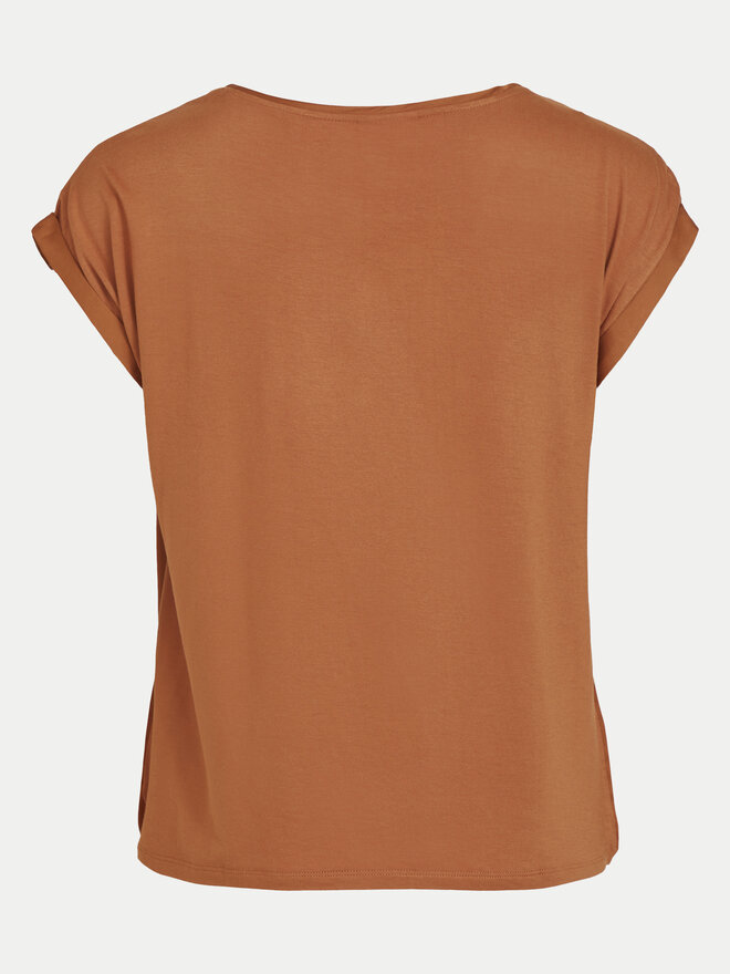 Vila Vila Camiseta Ellette 14059563 Naranja Regular Fit