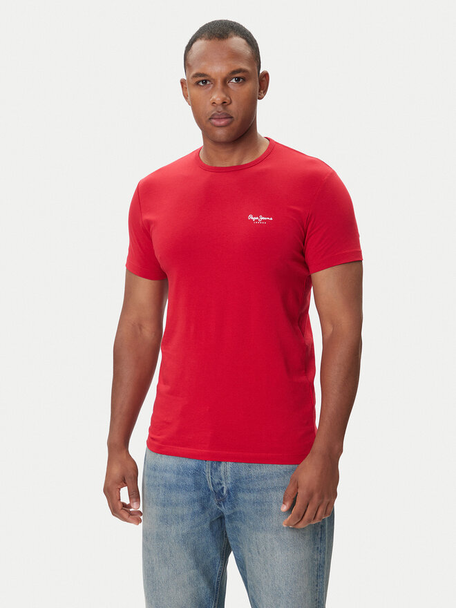 Pepe Jeans Pepe Jeans Camiseta Original Basic 3N PM5010133 Rojo Regular Fit