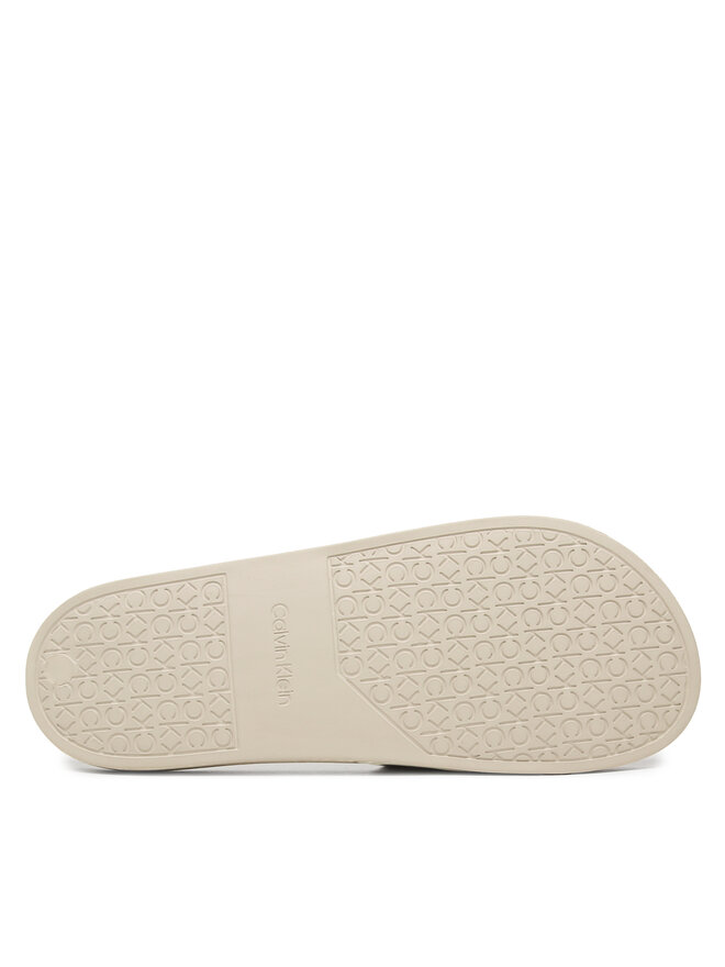 Calvin Klein Pantoletten Calvin Klein Pool Slide Rubber HM0HM01062 Creme
