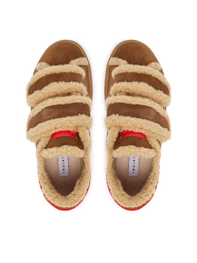 Inuikii Sneakers Inuikii Lila Shearling Low Velcro 1001.001.0561.150 Braun