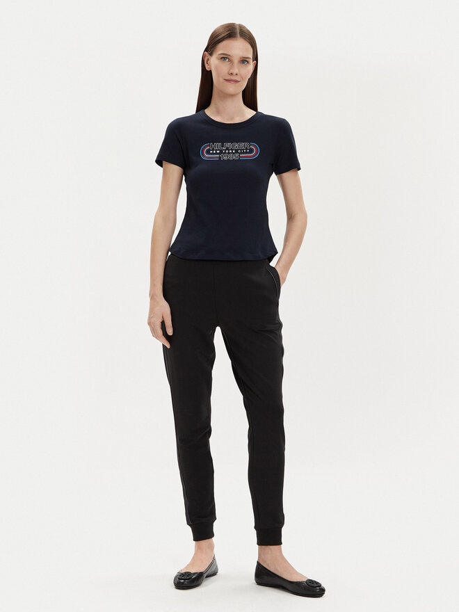 Tommy Hilfiger Tommy Hilfiger T-Shirt Archive Track WW0WW41203 Dunkelblau Slim Fit
