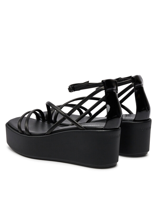Calvin Klein Sandalen Calvin Klein Wedge Sandal 30 Lth HW0HW01949 Schwarz