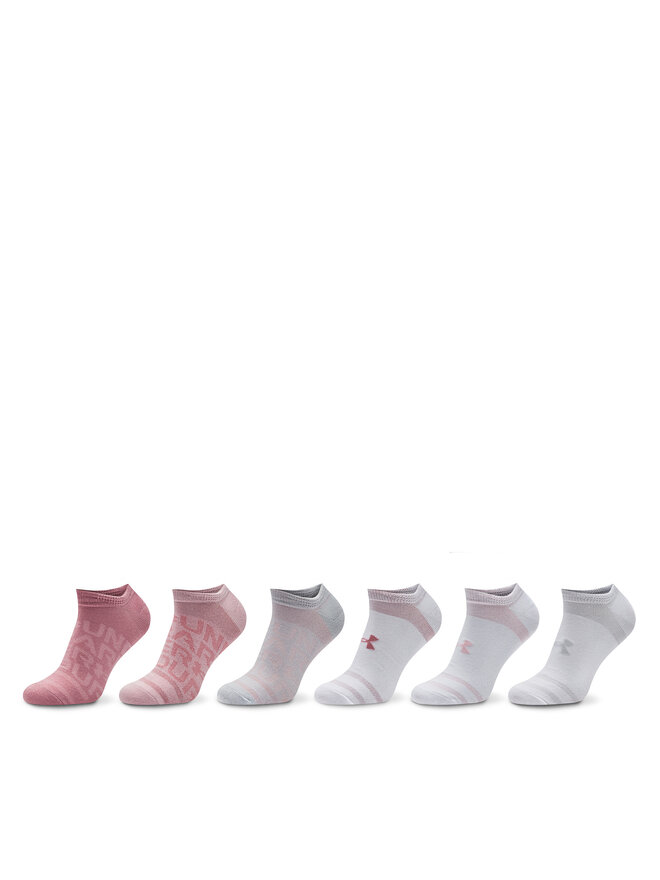 Under Armour Set de 6 perechi de șosete scurte de damă Under Armour UA Essential 1382611 Roz