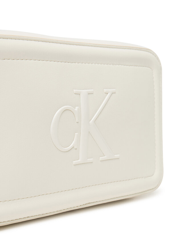 Calvin Klein Handtasche Calvin Klein Bold Ck Camera Bag LV04F3220G Weiß