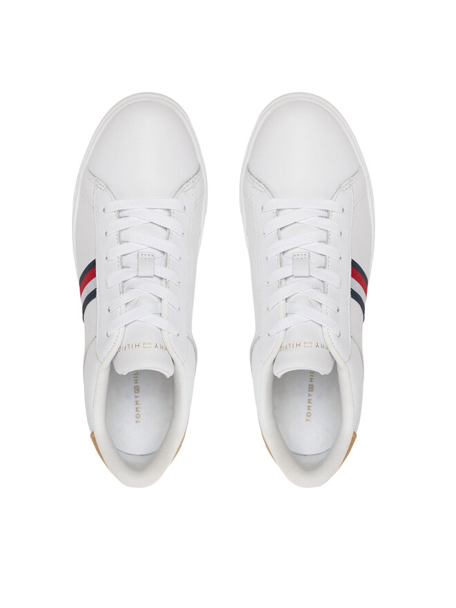 Tommy Hilfiger Sneakers Tommy Hilfiger Essential Court Sneaker FW0FW08321 Alb