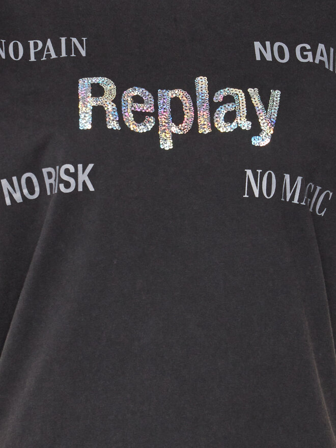 REPLAY Replay Majica W3072A.000.22658M Črna Regular Fit