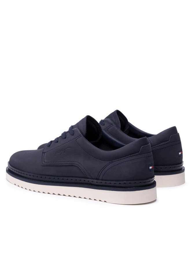 Tommy Hilfiger Scarpe basse Tommy Hilfiger Cleated Unlined Casual Nbk Shoe FM0FM04043 Blu scuro