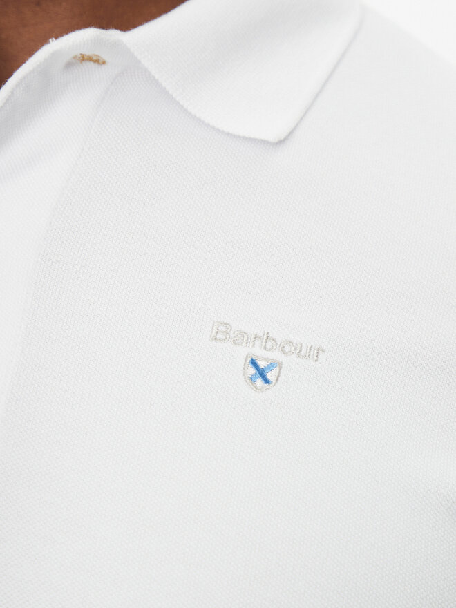 Barbour Barbour Poloshirt Original Sports MML0358WH11 Weiß Tailored Fit