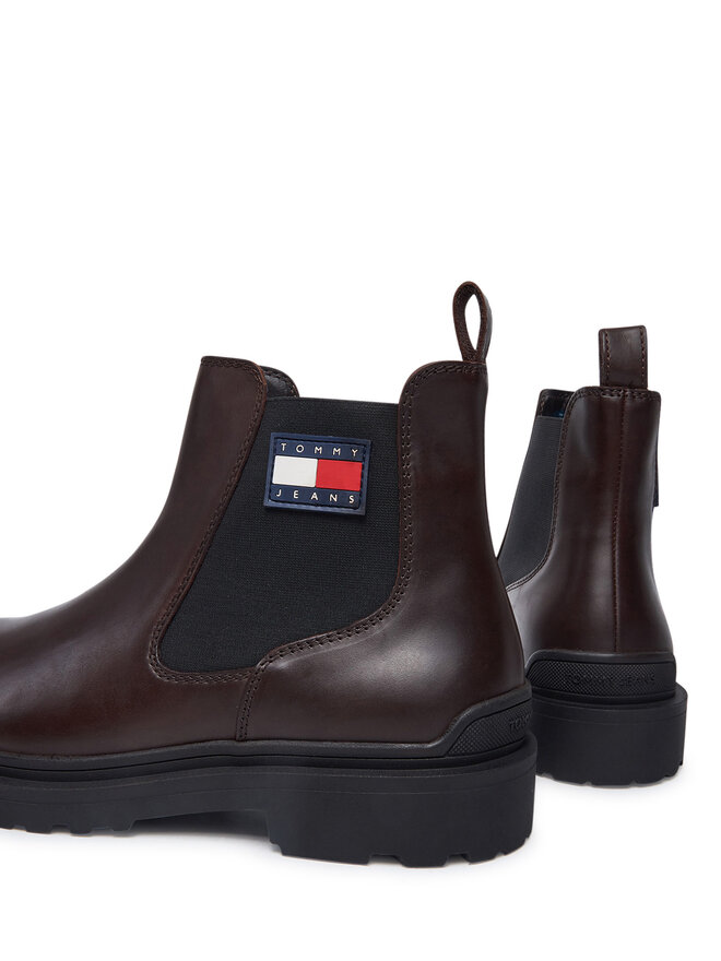 Tommy Jeans Боти тип челси Tommy Jeans Tjm Leather Chelsea Boot EM0EM01448 Кафяв
