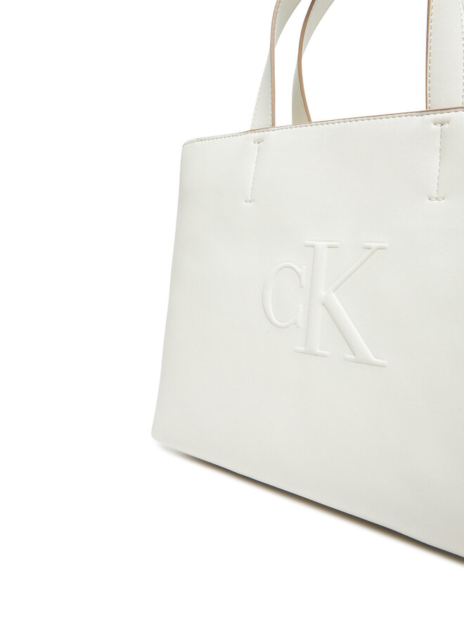 Calvin Klein Jeans Τσάντα Calvin Klein Jeans Sculpted Mini Ew Tote LV04K3111G Λευκό
