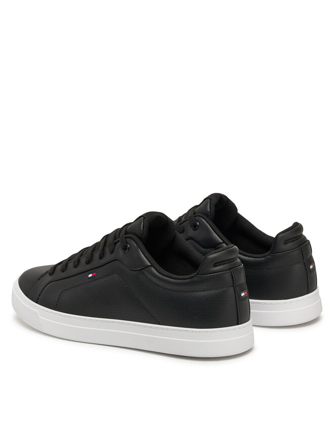 Tommy Hilfiger Zapatillas Tommy Hilfiger Icon Court Pinperf Lth FM0FM05483 Negro