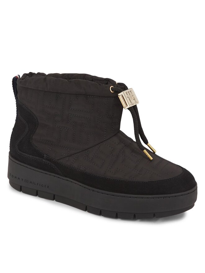 Tommy Hilfiger Sniega zābaki Tommy Hilfiger Tommy Monogram Snowboot FW0FW07637 Melns