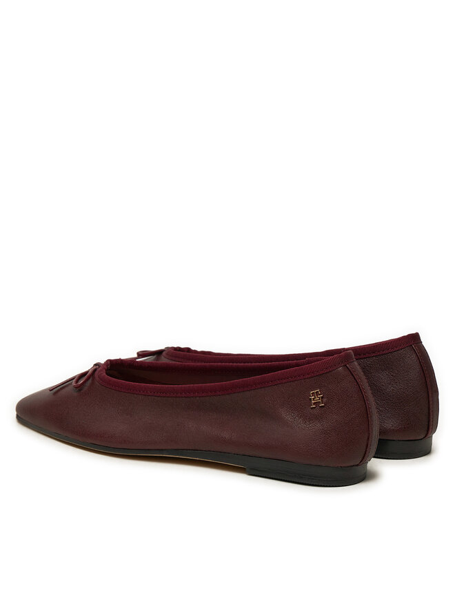 Tommy Hilfiger Balerinke Tommy Hilfiger Soft Leather FW0FW08355 Tamnocrvena