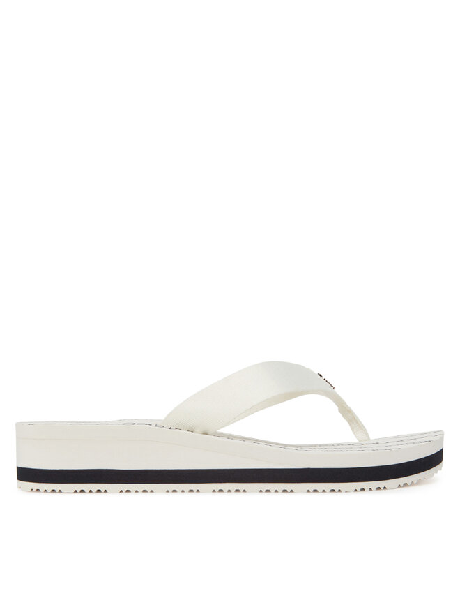 Tommy Hilfiger Žabky Tommy Hilfiger Im Th Chainprint Midwedge Sandal FW0FW08527 Bílá