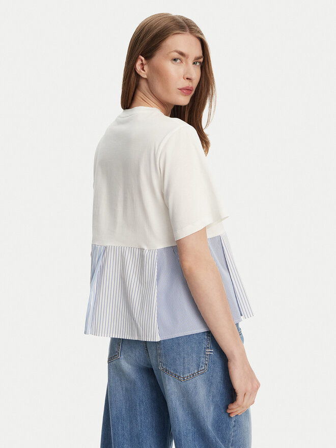 Weekend Max Mara Weekend Max Mara T-Shirt Bird 2515941102 Λευκό Relaxed Fit