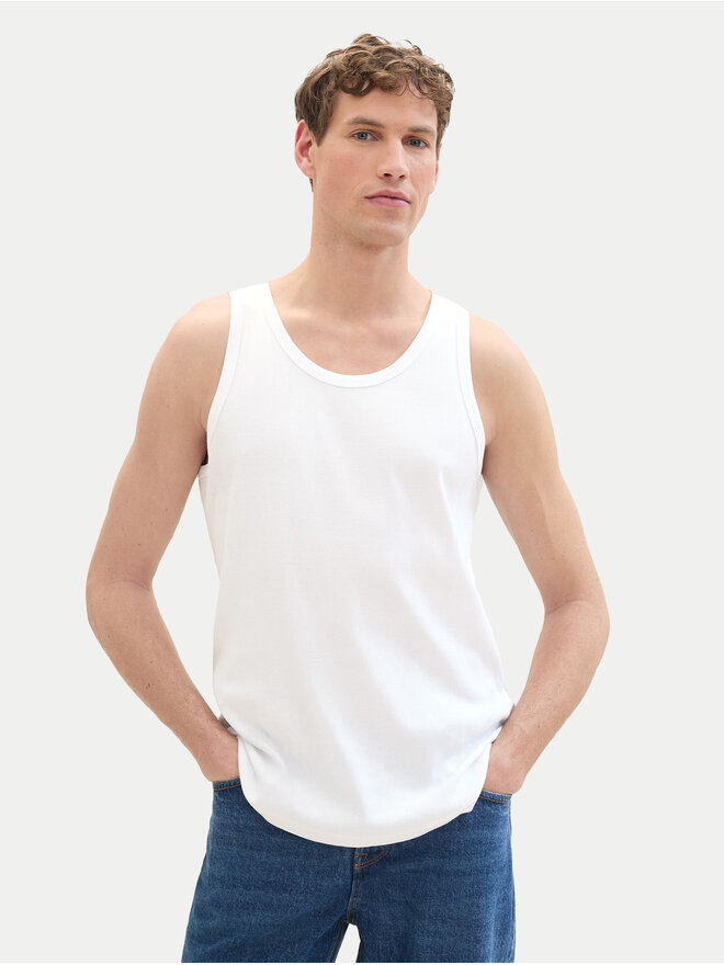 Tom Tailor Denim Tom Tailor Denim Tank-Top 1042035 Weiß Regular Fit
