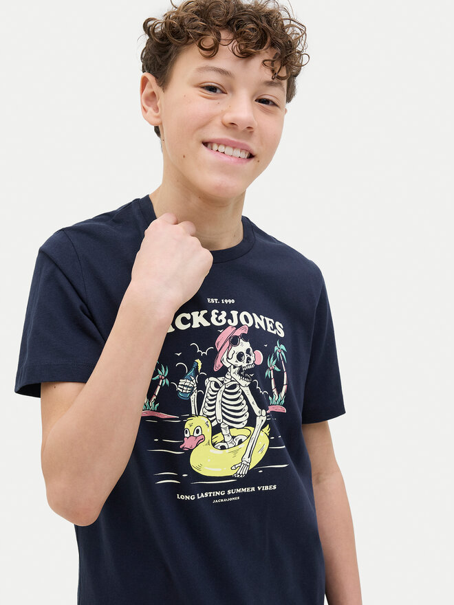 Jack&Jones Junior Jack&Jones Junior Póló Elijah 12269825 Sötétkék Regular Fit