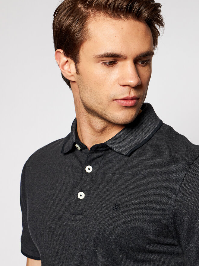 Jack&Jones Jack&Jones Polo marškinėliai Paulos 12136668 Juoda Slim Fit