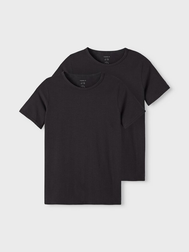 NAME IT NAME IT Σετ 2 T-Shirts 13209164 Μαύρο Slim Fit